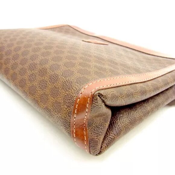 Celine Clutch bag Macadam Brown Woman unisex Authentic - Picture 4 of 6